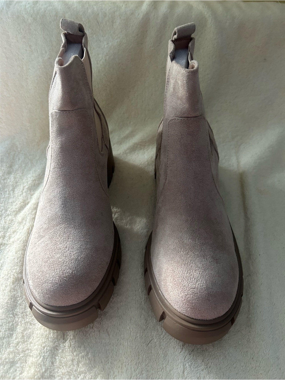 Women's Taupe Suede Chelsea Boots - Classic Pull-On Style